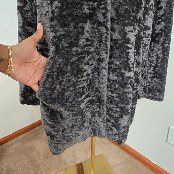 NWOT Rosemunde Madrid Faux Fur Coat Large ( EU 40) Gray Super Soft Cozy Warm - Picture 6 of 12